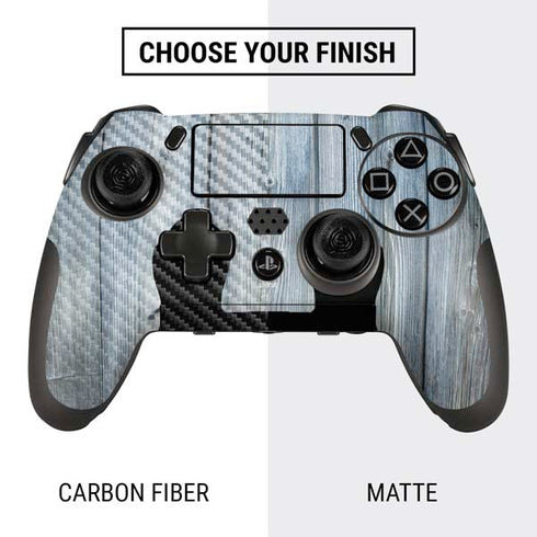 Weathered Blue Wood PlayStation Scuf Vantage 2 Controller Skin